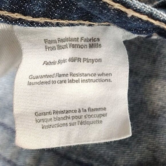 Carhartt FR Men Denim Jeans 38x32 Dark Blue CAT2 NFPA 2112 Workwear - Picture 5 of 14